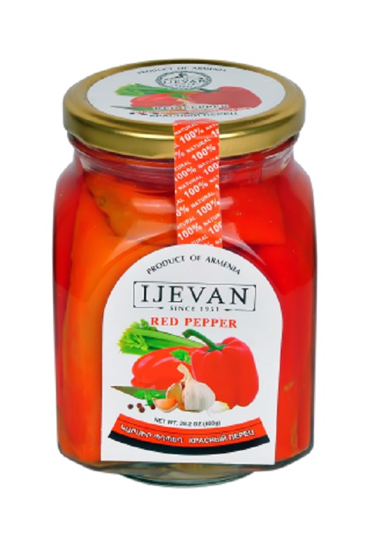Červená paprika s česnekem 800g