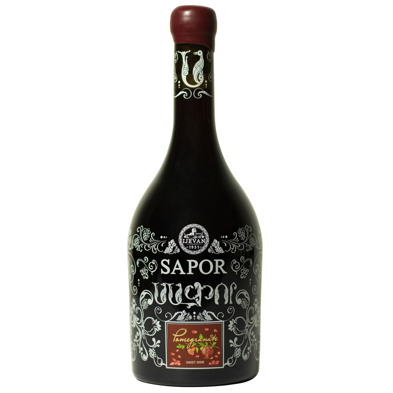 Sladké červené granatove víno Sapor 750ml