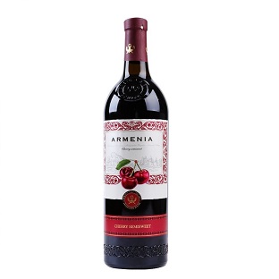 Polosladké červené Třešňové víno Armenia 750ml