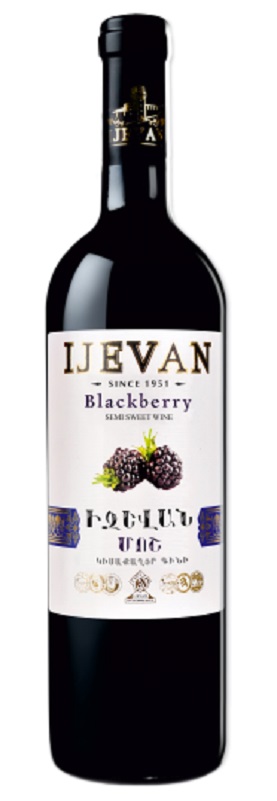 Polosladké červené ostružinové víno Ijevan 750ml